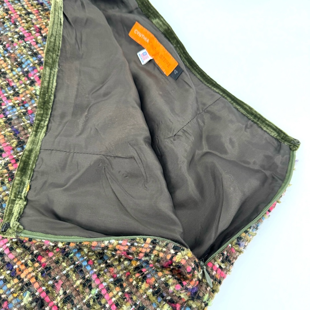 VTG-Y2K Cynthia Steffe Wool Tweed Suit Jacket & Skirt Set - Picture 7 of 16